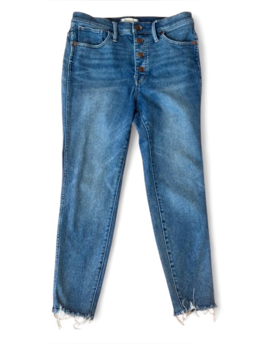 Madewell High-Rise Skinny Jeans in Mackey Wash: Button-Front Edition, Pants